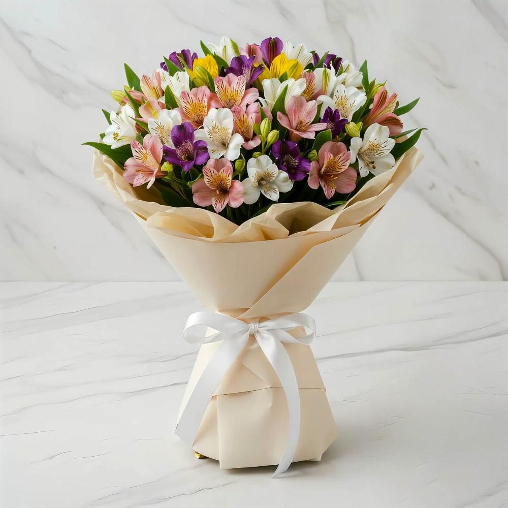 Букет цветов из: Альстромерии в Поварово