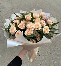 Букет Кремовые розы Латте в Поварово