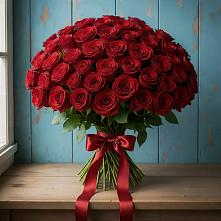 Букет Красные розы Блэк Меджик в Поварово