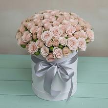 Цветочная композиция из Розы в шляпной коробке #REPLACE_PRED# Поварово