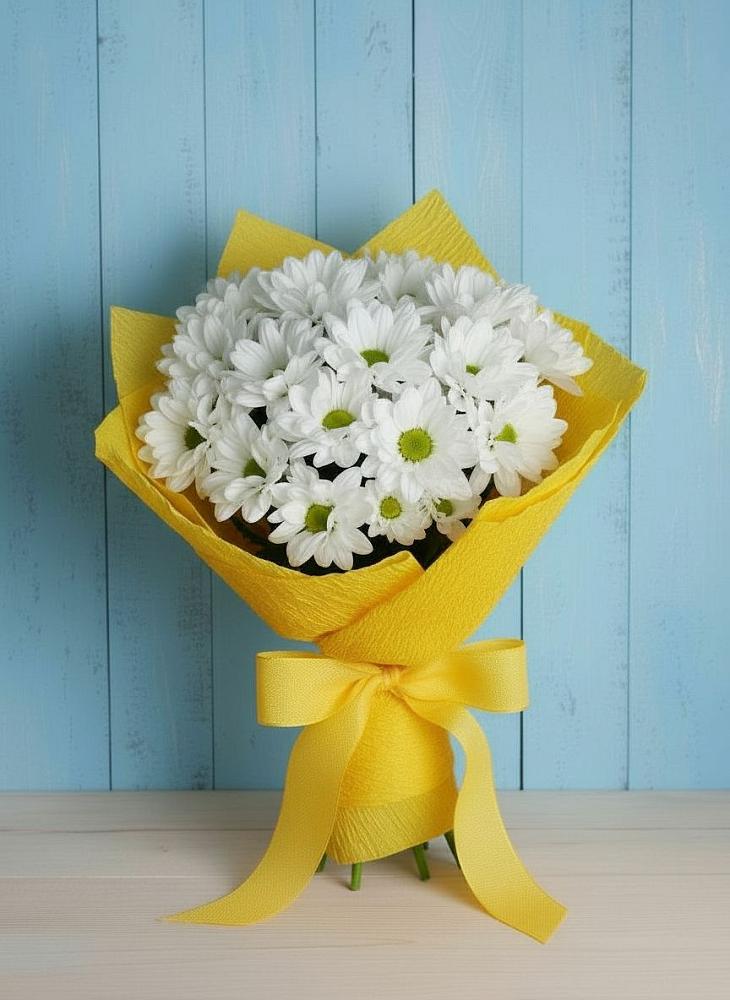 Букет цветов из: Хризантемы в Поварово