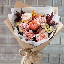 Букет цветов из:  Гвоздики, Хризантемы и Розы в Поварово