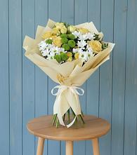 Букет цветов из:  Хризантемы и Розы в Поварово