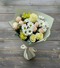 Букет цветов из:  Альстромерии, Розы и Хризантемы #REPLACE_PRED# Поварово