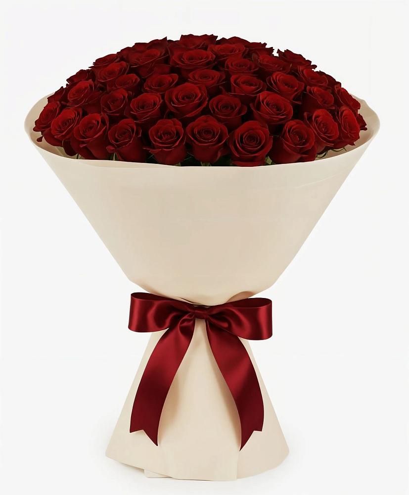 Букет 101 Бордовая роза Блэк Бакарра в Поварово